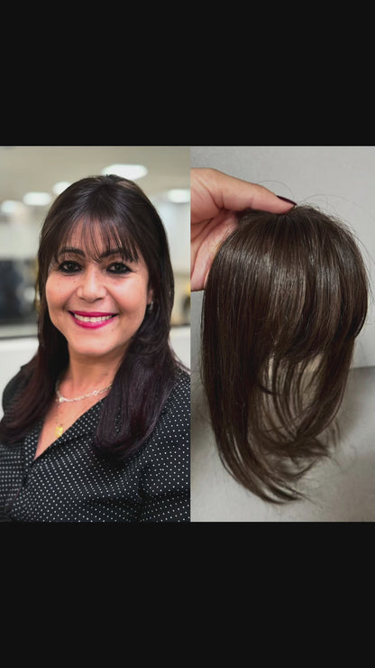 Mini Franja - Castanho Médio