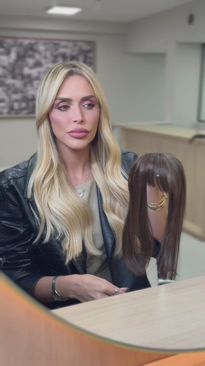 Mini Franja - Castanho Claro