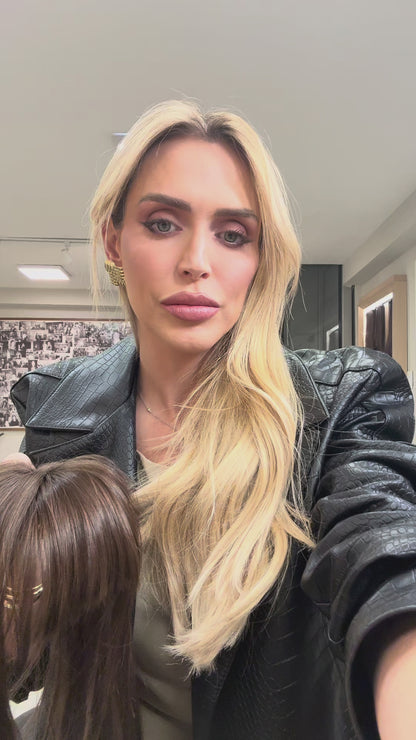 Mini Franja - Castanho Claro